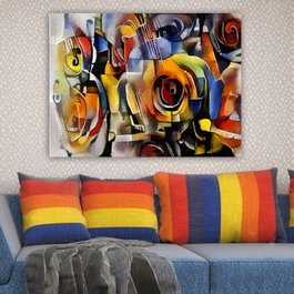 Wallity Lienzo decorativo multicolor 70 x 100 cm